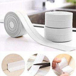 BEYAZ Su Sızdırmaz Lavabo Kenar Bandı (3.2m) BEYAZ Su Sızdırmaz Lavabo Kenar Bandı (3.2m)