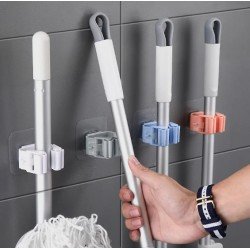 Yapışkanlı Pratik Mop Tutucu 4 Adet Beyaz Yapışkanlı Pratik Mop Tutucu 4 Adet Beyaz