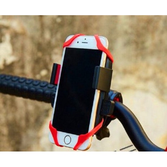 Lastik Destekli Standlı Bisiklet Telefon Tutucu