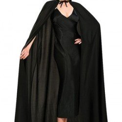 Siyah Renk Yakalı Halloween Pelerini 120 cm Siyah Renk Yakalı Halloween Pelerini 120 cm