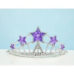 Mor Yıldız Taşlı Plastik Kraliçe Prenses Elsa Tacı Çocuk Boy Mor Yıldız Taşlı Plastik Kraliçe Prenses Elsa Tacı Çocuk Boy