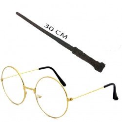 Harry Potter Asası 30 cm ve Metal Harry Potter Gözlüğü Harry Potter Asası 30 cm ve Metal Harry Potter Gözlüğü