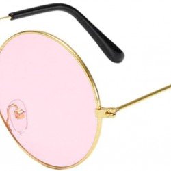 Yuvarlak Cam John Lennon Tarzı Hippi Gold Çerçeveli Pembe Gözlük Yuvarlak Cam John Lennon Tarzı Hippi Gold Çerçeveli Pembe Gözlük