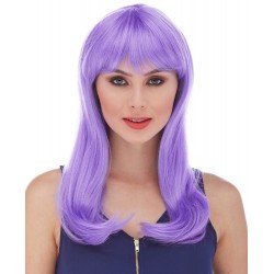 Mor Renk Uzun Düz Parti Peruğu Mor Renk Uzun Düz Parti Peruğu