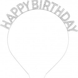 Gümüş Kristal Taşlı Happy Birthday Doğum Günü Tacı İthal Ürün A Kalite 17x16 cm Gümüş Kristal Taşlı Happy Birthday Doğum Günü Tacı İthal Ürün A Kalite 17x16 cm