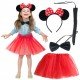 Minnie Mouse Kostüm Seti Etek Taç Kuyruk Papyon Gösteri Seti