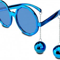 Mavi Renk Disko Toplu Küpeli Parlak Yılbaşı Parti Gözlüğü Mavi Renk Disko Toplu Küpeli Parlak Yılbaşı Parti Gözlüğü