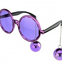 Disko Toplu Küpeli Parti Gözlüğü Mor Renk 15x16 cm Disko Toplu Küpeli Parti Gözlüğü Mor Renk 15x16 cm