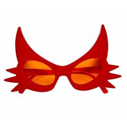 Kırmızı Renk Bıyık Tasarımlı Kedi Gözlüğü 19x11 cm Kırmızı Renk Bıyık Tasarımlı Kedi Gözlüğü 19x11 cm