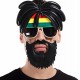 Rasta Peruklu Rasta Sakallı Bob Marley Bıyıklı Parti Gözlüğü 27x18 cm