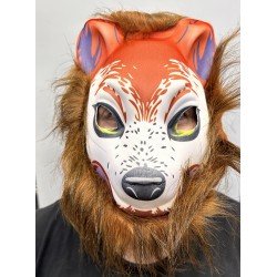 Kahverengi Saçlı Kurt Maskesi Köpek Maskesi Mega Peluş 11 No Kahverengi Saçlı Kurt Maskesi Köpek Maskesi Mega Peluş 11 No