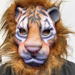 Kahverengi Yeleli Saçlı Peluş Aslan Maskesi Mega Peluş 13 No Kahverengi Yeleli Saçlı Peluş Aslan Maskesi Mega Peluş 13 No