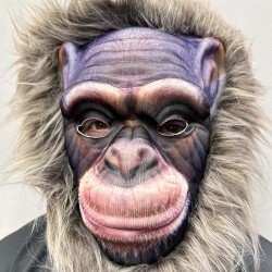 Gri Renk Saçlı Yaşlı Orangutan Maskesi Maymun Maskesi Mega Peluş 15 No Gri Renk Saçlı Yaşlı Orangutan Maskesi Maymun Maskesi Mega Peluş 15 No