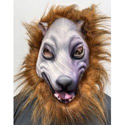 Kahverengi Saçlı Dişli Kurt Maskesi Köpek Maskesi Mega Peluş 21 No Kahverengi Saçlı Dişli Kurt Maskesi Köpek Maskesi Mega Peluş 21 No