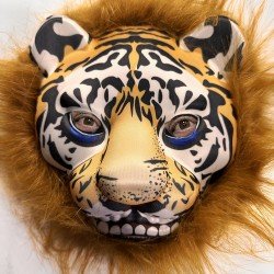 Kahverengi Yeleli Saçlı Peluş Aslan Maskesi Mega Peluş 23 No