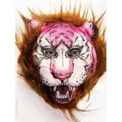 Kahverengi Saçlı Pembe Yüz Kurt Maske Kaplan Maske Mega Peluş 26 No Kahverengi Saçlı Pembe Yüz Kurt Maske Kaplan Maske Mega Peluş 26 No