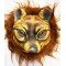 Kahverengi Saçlı Kaplan Aslan Leopar Maskesi Mega Peluş 32 No