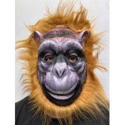 Kahverengi Saçlı Orangutan Maskesi Maymun Maskesi Mega Peluş 4 No Kahverengi Saçlı Orangutan Maskesi Maymun Maskesi Mega Peluş 4 No