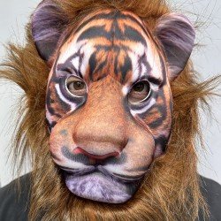 Kahverengi Yeleli Saçlı Peluş Aslan Maskesi Mega Peluş 6 No Kahverengi Yeleli Saçlı Peluş Aslan Maskesi Mega Peluş 6 No