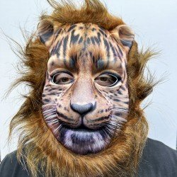 Kahverengi Yeleli Saçlı Peluş Aslan Maskesi Mega Peluş 7 No Kahverengi Yeleli Saçlı Peluş Aslan Maskesi Mega Peluş 7 No