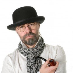 Siyah Renk Yetişkin Boy Retro Bowler Derby Şapkası 58 cm Siyah Renk Yetişkin Boy Retro Bowler Derby Şapkası 58 cm