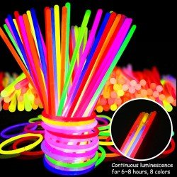 Karanlıkta Yanan Parlayan Fosforlu Glow Stick Çubuk Bileklik 50 Adet Karanlıkta Yanan Parlayan Fosforlu Glow Stick Çubuk Bileklik 50 Adet