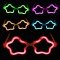 Yıldız Glow Gözlük - Yıldız Şekilli Glow Stick Gözlüğü - Glow Partisi Gözlük 12 Adet