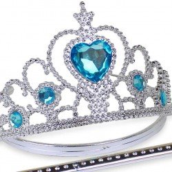 Karlar Ülkesi Mavi Kalpli Taşlı Elsa Tacı  Karlar Ülkesi Mavi Kalpli Taşlı Elsa Tacı