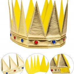 Altın Renk Eva Yumuşak Kral Kraliyet Tacı Yetişkin Çocuk Uyumlu 55 cm
