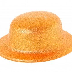 Turuncu Renk Simli Melon Yuvarlak Parti Şapkası 24x26 cm Turuncu Renk Simli Melon Yuvarlak Parti Şapkası 24x26 cm
