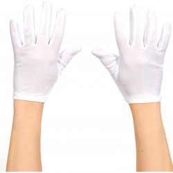 Beyaz Renk Yetişkin Boy Likralı Gösteri Eldiveni Beyaz Renk Yetişkin Boy Likralı Gösteri Eldiveni