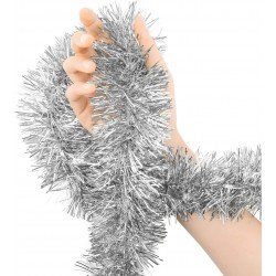 Parti İçin Sim Süs 2 Metre Uzunluk 6 cm Genişlik Gümüş Renk İthal Parti İçin Sim Süs 2 Metre Uzunluk 6 cm Genişlik Gümüş Renk İthal