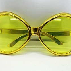 Yeşilçam Temalı Parti Gözlüğü Gold Renk 7x16 cm Yeşilçam Temalı Parti Gözlüğü Gold Renk 7x16 cm