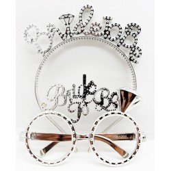 Bride To Be Yazılı Taç ve Bride To Be Yazılı Gözlük Seti Gümüş Renk Bride To Be Yazılı Taç ve Bride To Be Yazılı Gözlük Seti Gümüş Renk