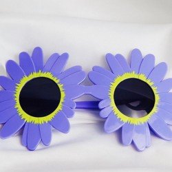 Mor Renk Papatya Şekilli Parti Gözlüğü 18x10 cm