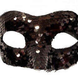 Siyah Renk Payetli Pullu Parti Maskesi Balo Venedik Siyah Renk Payetli Pullu Parti Maskesi Balo Venedik