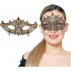 Altın Gold Renk Parti Dantel Kesim İşlemeli Maske Altın Gold Renk Parti Dantel Kesim İşlemeli Maske