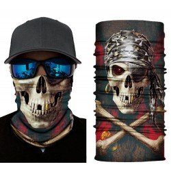 Siyah Renk Üzeri Likralı Korsan Kafatası Baskılı Baf Buff Bandana 30x48 cm Siyah Renk Üzeri Likralı Korsan Kafatası Baskılı Baf Buff Bandana 30x48 cm
