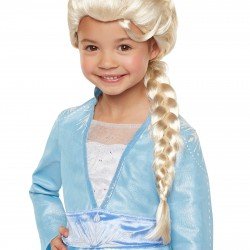 Platin Altın Dore Renk Karlar Ülkesi Elsa Frozen Peruğu Çocuk Boy