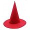 Kırmızı Renk Keçe Cadı Şapkası Yetişkin Çocuk Uyumlu 35X38 cm
