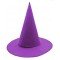 Mor Renk Keçe Cadı Şapkası Yetişkin Çocuk Uyumlu 35X38 cm