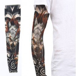 Giyilebilir Kol Dövmesi Çorap Dövme 3D Baskılı Kol Bacak Dövme 2 Adet Model 9