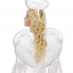 Beyaz Renkli Orta Çocuk Boy Melek Kanadı ve Tacı 50x35 cm Beyaz Renkli Orta Çocuk Boy Melek Kanadı ve Tacı 50x35 cm