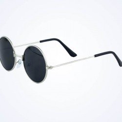 Yuvarlak Cam John Lennon Tarzı Gümüş Çerçeveli Siyah Gözlük  Yuvarlak Cam John Lennon Tarzı Gümüş Çerçeveli Siyah Gözlük