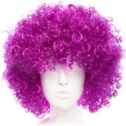 Koyu Mor Renk Violet Afro Bonus Saç Peruk Koyu Mor Renk Violet Afro Bonus Saç Peruk