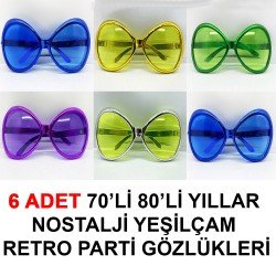 70li 80li Yıllar Nostalji Yeşilçam Retro Parti Gözlükleri 6 Adet 70li 80li Yıllar Nostalji Yeşilçam Retro Parti Gözlükleri 6 Adet