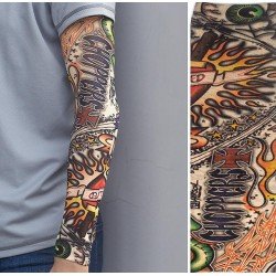 Çorap Dövme Giyilebilir Kol Bacak Dövmesi Likralı 2 Adet Model 19