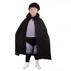 Siyah Renk Yakalı Çocuk Pelerin 90 cm