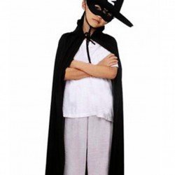 Çocuk Boy Zorro Pelerin + Şapka + Maske Kostüm Seti Çocuk Boy Zorro Pelerin + Şapka + Maske Kostüm Seti
