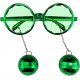 Disko Toplu Küpeli Parti Gözlüğü Yeşil Renk 